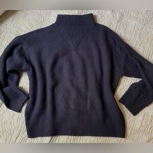 NWOT Madewell Alpaca Wool Blend Black Turtleneck Sweater Size L